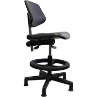 Ergonomic Seating, Polyurethane, Black, 250 lbs. Capacity OD514 | Kelford