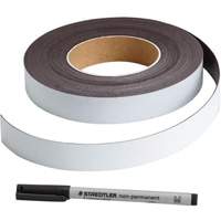 Write-On Magnetic Label, Magnetic, 600" L x 1" W Kelford