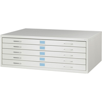 FacilTM Flat File Cabinets, 5 Drawers, 46" W x 32" D x 16-3/8" H OJ918 | Kelford