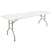 Folding Table, Rectangular, 96" L x 30" W, Polyethylene, White ON600 | Kelford