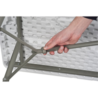 Folding Table, Rectangular, 48" L x 24" W, Polyethylene, White ON598 | Kelford