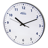 12 H Clock, Analog, Battery Operated, 12-3/4", Black OP237 | Kelford