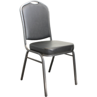 Stacking Chairs, Vinyl, 37" High, 275 lbs. Capacity, Black Kelford