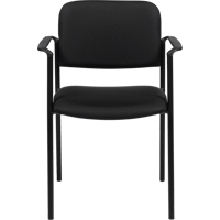 Chaises empilables, Tissu, Hauteur 32", Capacit&eacute; 300 lb, Noir Kelford