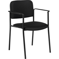 Chaises empilables, Tissu, Hauteur 32", Capacit&eacute; 300 lb, Noir Kelford