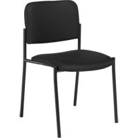 Chaises sans accoudoirs empilables, Tissu, Hauteur 32", Capacit&eacute; 300 lb, Noir Kelford