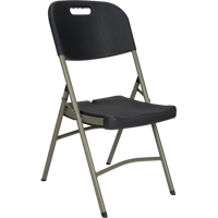 Folding Chair, Polyethylene, Black, 350 lbs. Weight Capacity OP448 | Kelford