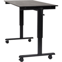 Adjustable Stand-Up Desk, Stand-Alone Desk, 48-1/2" H x 59" W x 29-1/2" D, Black OP532 | Kelford