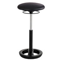 Twixt Ergonomic Chair, Stationary, Adjustable, 22" - 31-3/4", Polyester Mesh Seat, Black Kelford