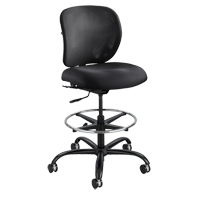 Vue Heavy-Duty Stool, Nylon, Black, 350 lbs. Capacity Kelford