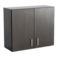 Modular Wall Cabinet, 30" H x 36" W x 15" D, 1 Shelves, Melamine, Asian Night/Black OP745 | Kelford