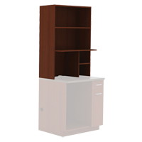 Modular Cabinet, Melamine, 3 Shelves, 48" H x 36" W x 18" D, Mahogany OP758 | Kelford
