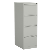 Vertical Filing Cabinet, Steel, 4 Drawers, 18-1/7" W x 25" D x 52" H, Grey Kelford