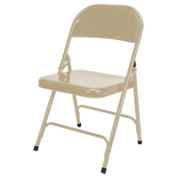 Folding Chair, Steel, Beige, 300 lbs. Weight Capacity OP961 | Kelford