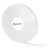 QWIK Fastener Ties, Hook & Loop, 25 yds x 3/4", Self-Grip, White Kelford