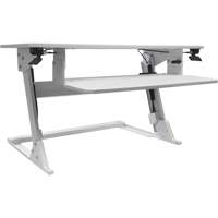 Goya™ Sit-Stand Workstation, Desktop Unit, 21" H x 35-2/5" W x 24" D, White OQ728 | Kelford