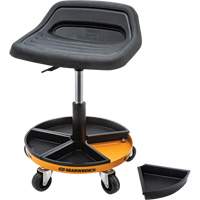Mobile Mechanics Seat, Steel, Black, 300 lbs. Capacity OQ729 | Kelford