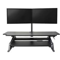 Goya™ Sit-Stand Workstation, Desktop Unit, 20" H x 42" W x 16" D, Black OQ762 | Kelford
