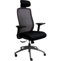 Era™ Series Adjustable Office Chair with Headrest, Fabric/Mesh, Black, 250 lbs. Capacity OQ968 | Kelford