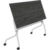 Newland Flip-Top Training Table, 24" L x 60" W x 29-1/2" H, Dark Brown Kelford