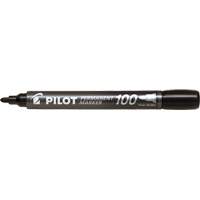 Pilot 100 Permanent Marker, Bullet, Black OR455 | Kelford