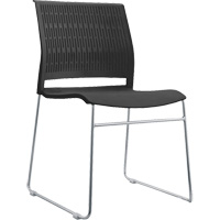 Stacking Chairs, Polypropylene, 32-3/8" High, 250 lbs. Capacity, Black Kelford