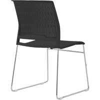Stacking Chairs, Polypropylene, 32-3/8" High, 250 lbs. Capacity, Black Kelford