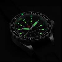 Red Maple Jumbo Diver's Quartz Watch, Digital, Battery Operated, 46 mm, Black OR480 | Kelford