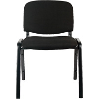 Chaises empilables, Tissu, Hauteur 32", Capacit&eacute; 250 lb, Noir Kelford