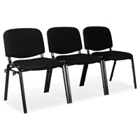 Chaises empilables, Tissu, Hauteur 32", Capacit&eacute; 250 lb, Noir Kelford