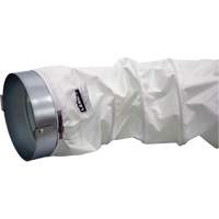 White 12" x 12' Distribution Ducting Kit, Adapter & Clamp Kelford