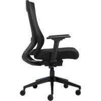 Chaise &agrave; dossier moyen avec m&eacute;canisme &agrave; basculement synchronis&eacute; &agrave; d&eacute;tection de poids , Mailles, Noir Kelford