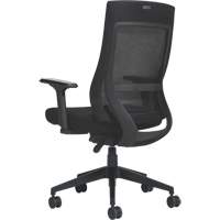 Chaise &agrave; dossier moyen avec m&eacute;canisme &agrave; basculement synchronis&eacute; &agrave; d&eacute;tection de poids , Mailles, Noir Kelford