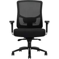 Chaise &agrave; dossier haut avec m&eacute;canisme &agrave; basculement synchronis&eacute; robuste Raven 400, Mailles, Noir, Capacit&eacute; 400 lb Kelford