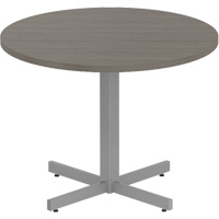 Newland Height-Adjustable Round Table, 36" L x 36" W x 29" H, 1" Top, Laminate, Brown Kelford