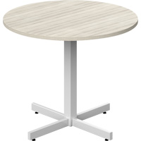 Newland Height-Adjustable Round Table, 36" L x 36" W x 29" H, 1" Top, Laminate, Tan Kelford