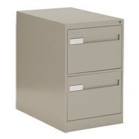 Vertical Filing Cabinet with Recessed Drawer Handles, 2 Drawers, 18.15" W x 26.56" D x 29" H, Beige OTE613 | Kelford