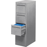 Vertical Filing Cabinet with Recessed Drawer Handles, 3 Drawers, 18.15" W x 26.56" D x 40" H, Grey OTE619 | Kelford