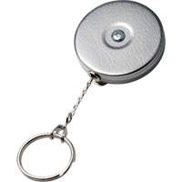 Porte-clés autorétractable de série Original, Chrome, Câble 24", Fixation Agrafe de ceinture PAB229 | Kelford