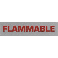 "Flammable" Special Handling Labels, 5" L x 2" W, Black on Red PB421 | Kelford
