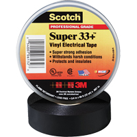 Scotch&reg; Super 33 Tape, 19 mm (3/4") x 20.1 m (66'), Black, 7 mils Kelford