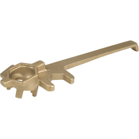 Deluxe Plug Wrenche, 1-1/4" Opening, 9" Handle, Non-sparking brass alloy PE359 | Kelford