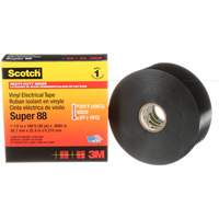 Scotch&reg; Vinyl Electrical Tape Super 88, 38 mm (1-1/2") x 33 m (108'), Black, 8.5 mils Kelford