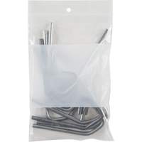 White Block Poly Bags, Reclosable, 6" x 4", 2 mils Kelford