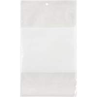 White Block Poly Bags, Reclosable, 9" x 6", 2 mils Kelford