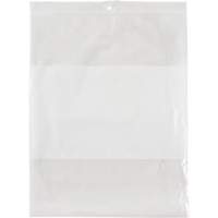 White Block Poly Bags, Reclosable, 10" x 8", 2 mils Kelford