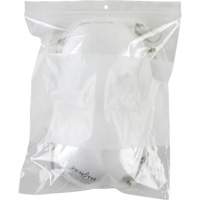 White Block Poly Bags, Reclosable, 10" x 8", 2 mils Kelford