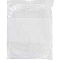 White Block Poly Bags, Reclosable, 15" x 12", 2 mils PF963 | Kelford
