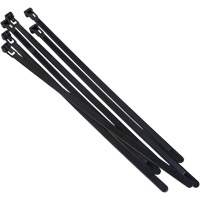 Attache-c&acirc;ble r&eacute;utilisable, Longueur 8", R&eacute;sistance &agrave; la traction 50 lb, Noir Kelford