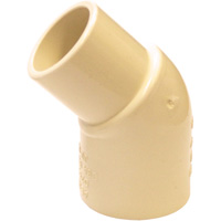 Raccord coude 45° m&acirc;le et femelle Flowguard Gold, Chantepleure x noeud, PVC-C, 1/2" Kelford
